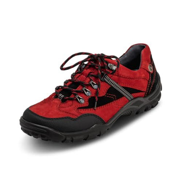 VITAFORM Trekkingschnürer Herren Nubukleder – Wasserabweisende Trekkinghalbschuhe – Trekkingschuhe mit austauschbarem Luftpolsterfußbett – Hikking-Schuhe mit stabilen Halt – Blau im Sale